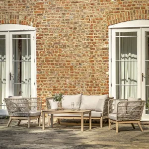 Outdoor Cataldo Lounge Set | Natural Acacia