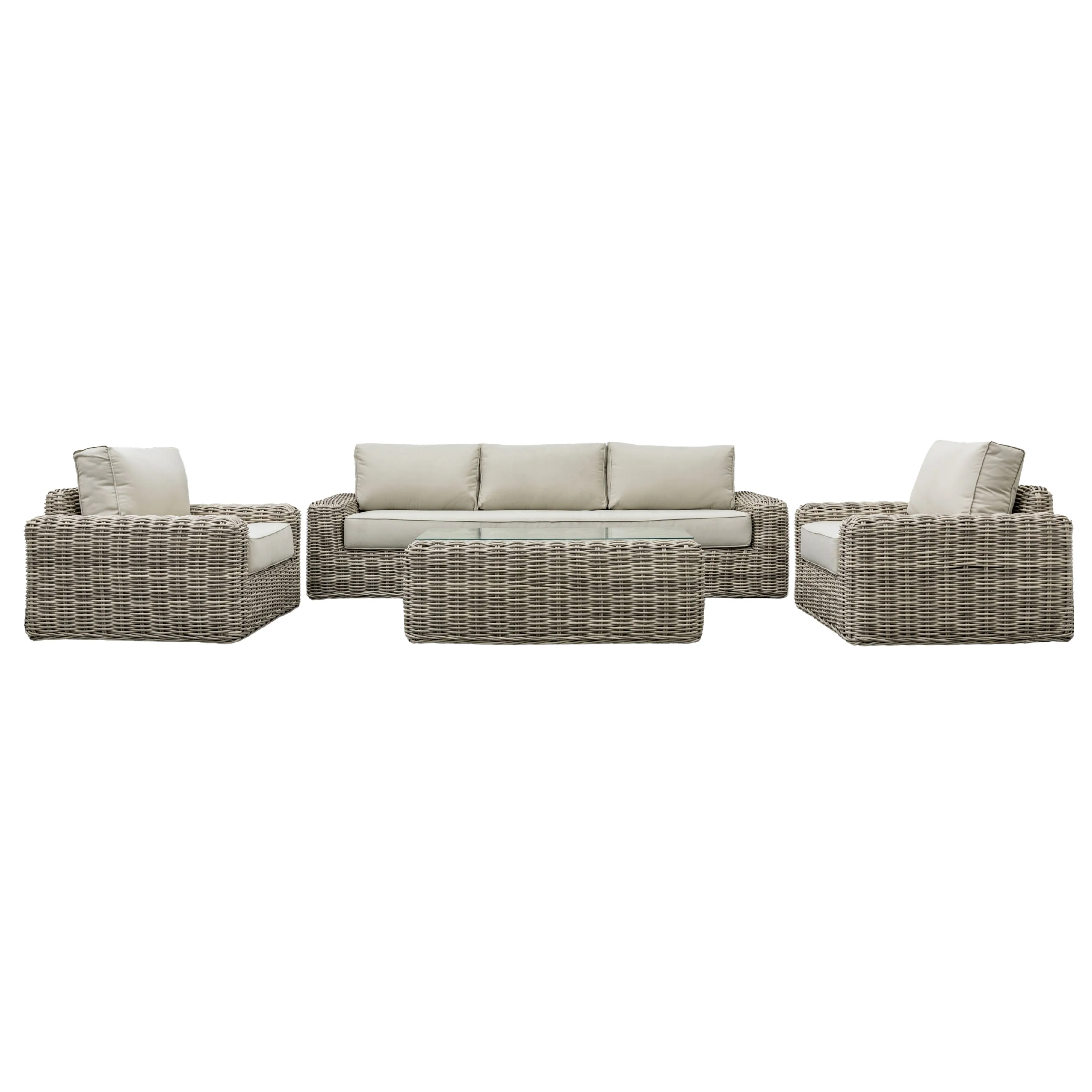 Outdoor Ragusa Lounge Set | Natural Rattan