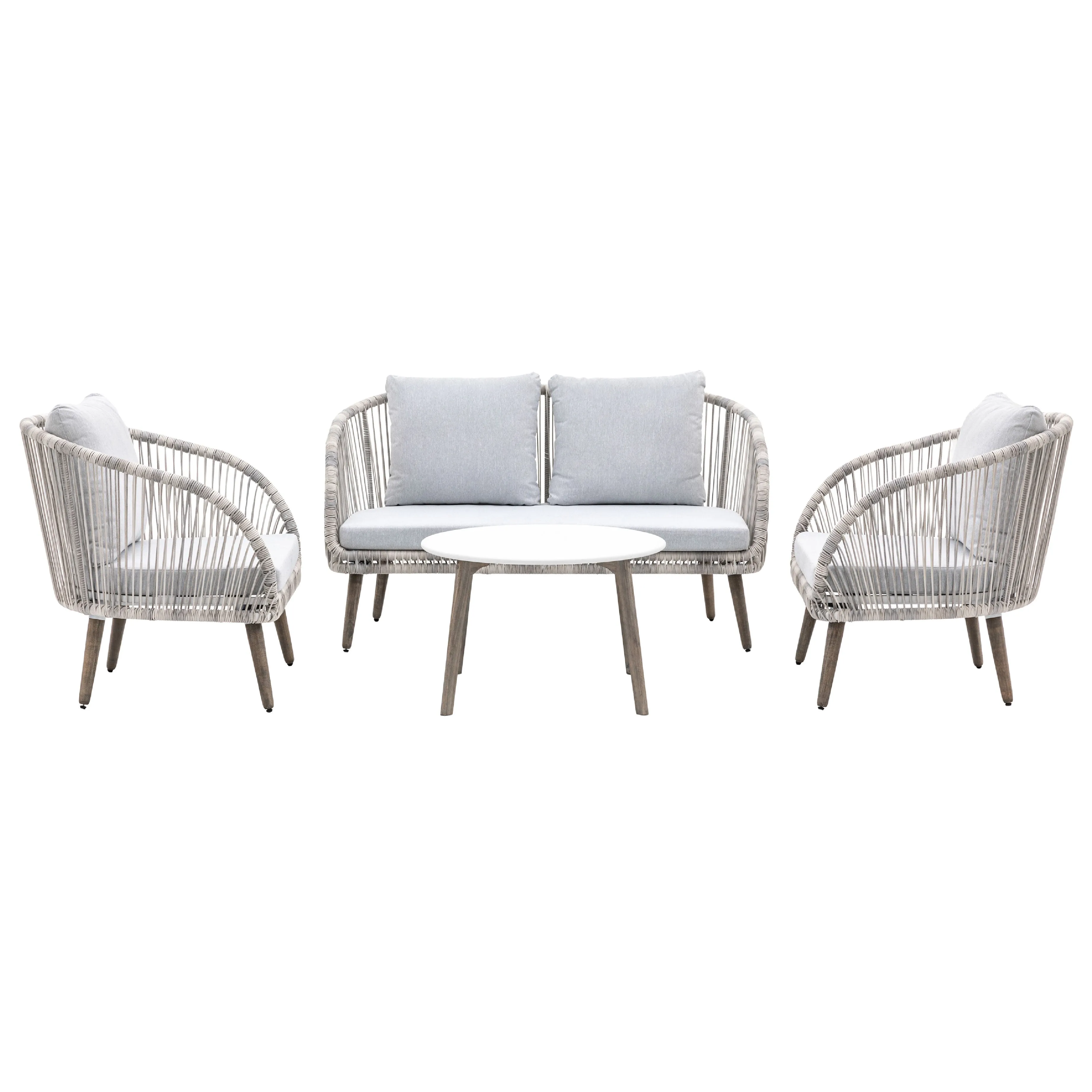 Outdoor Velino Lounge Set | Natural Wicker