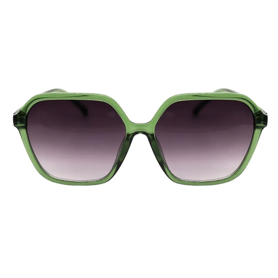 Oversized Hexagonal Sunglasses | Emerald Green