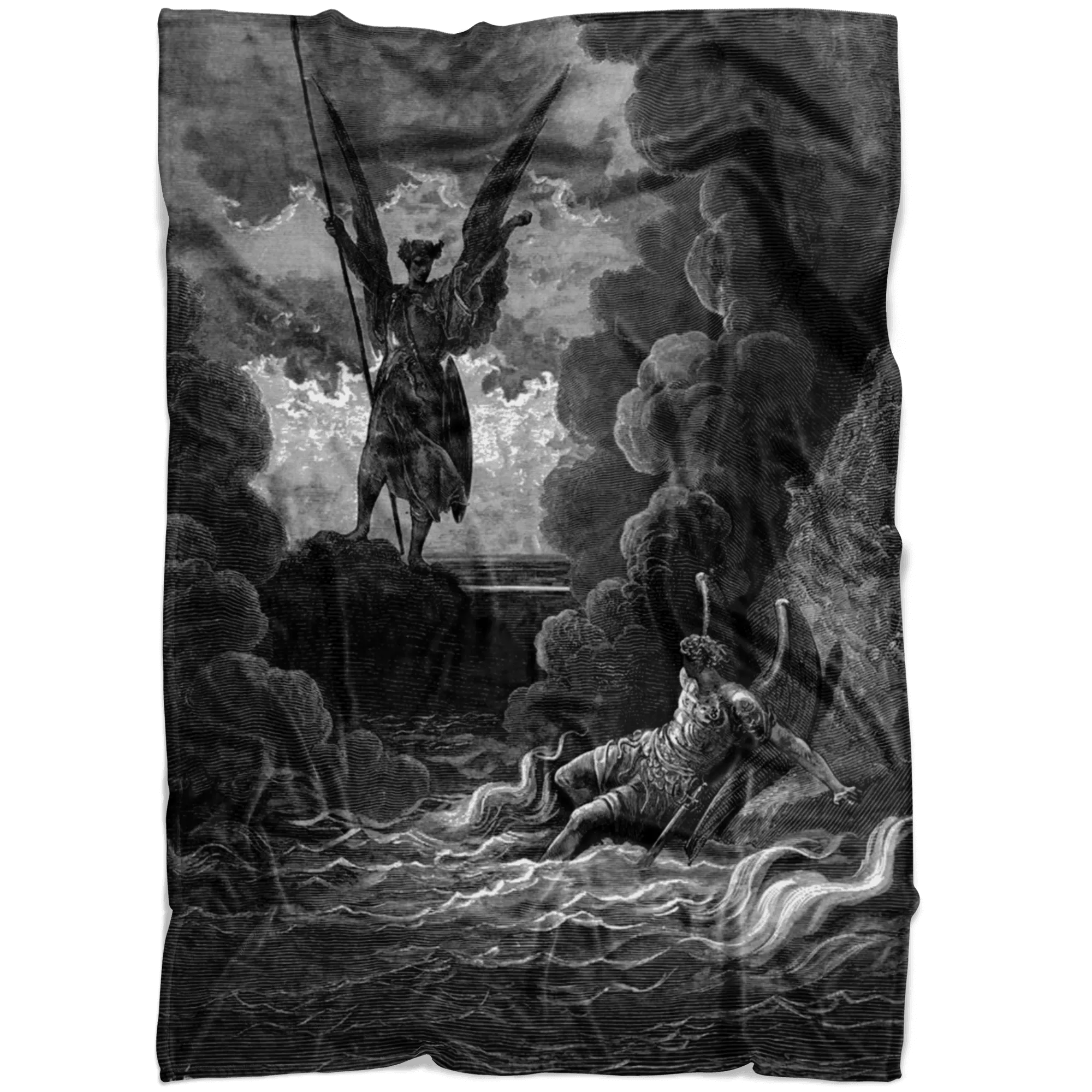 Paradise Lost Satan Summoning Fallen Angels Fleece Blanket