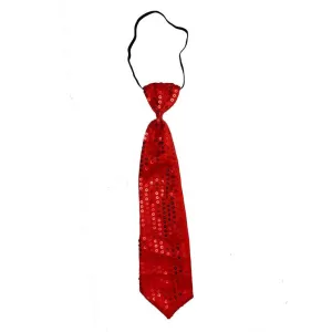 Party Tie Sequin, Red