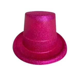 Party Top Hat Glitter, Pink
