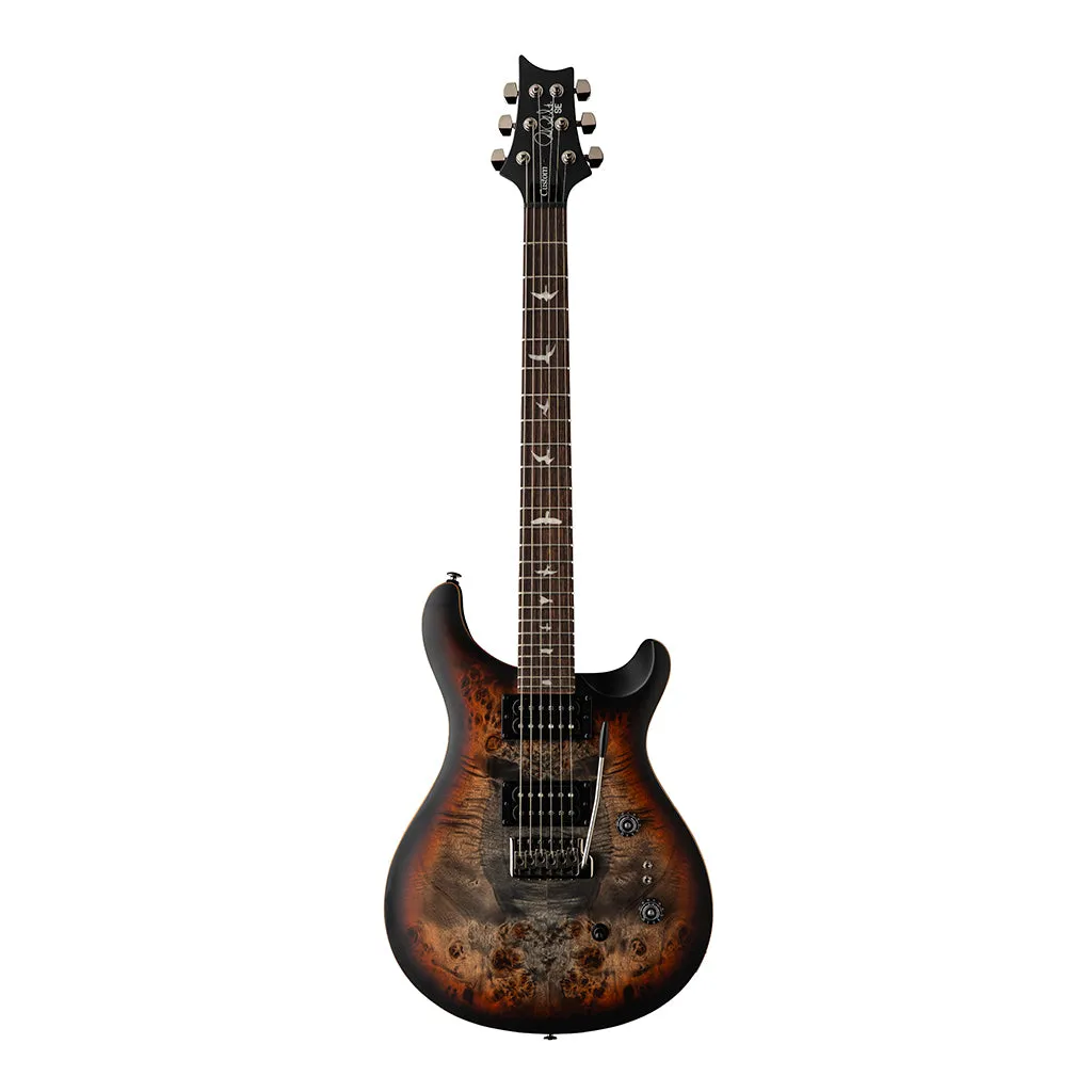 PRS SE Exotic Veneer Limited Edition Custom 24-08 Poplar Burl - Charcoal Cherry Midnight Burst