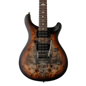 PRS SE Exotic Veneer Limited Edition Custom 24-08 Poplar Burl - Charcoal Cherry Midnight Burst