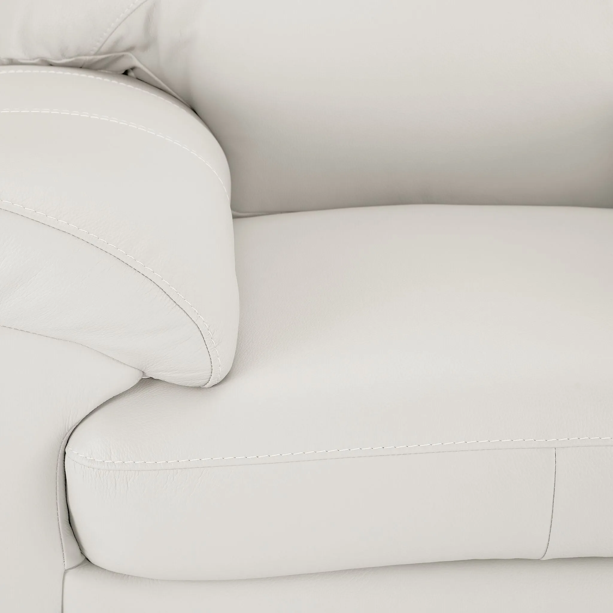 Raphael Leather Chair - Silver Grey