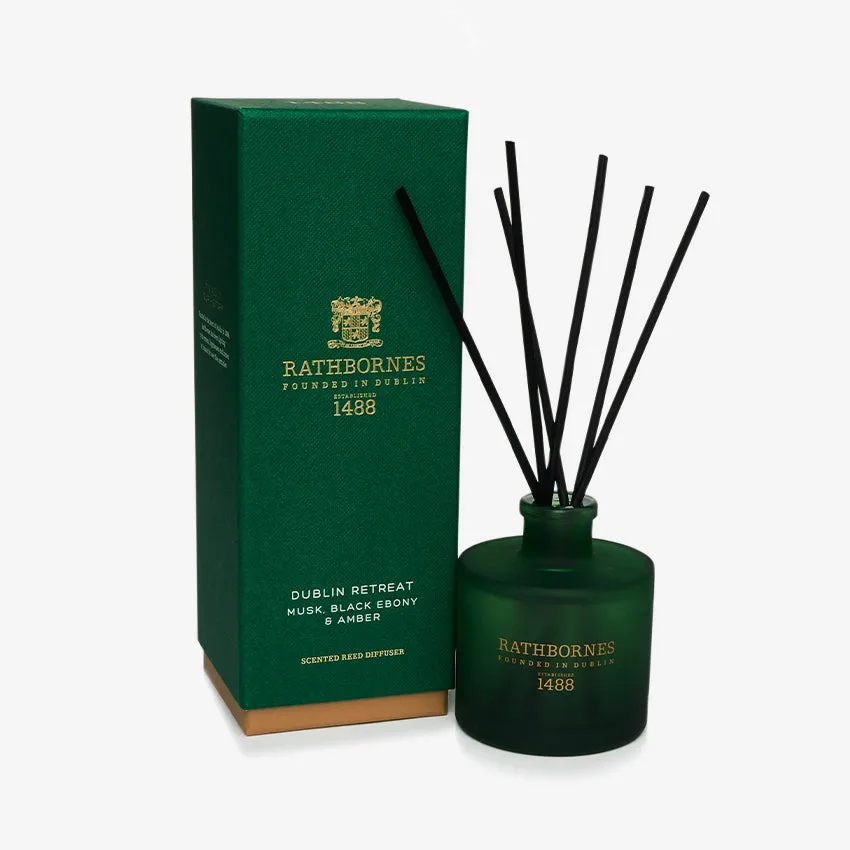 Rathbornes 1488 | Dublin Retreat Scented Reed Diffuser (Musk, Black Ebony & Amber)