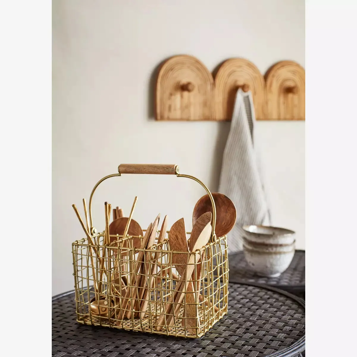Rattan Coat Rack