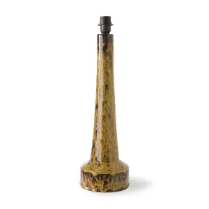 Retro Stoneware Lamp Base - Mustard