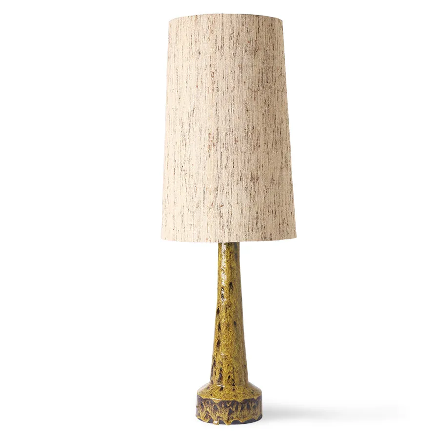 Retro Stoneware Lamp Base - Mustard