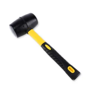 Rubber Mallet w/ Fibreglass Handle, 16oz