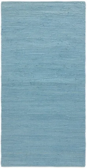 Rug Solid Cotton Carpet Eternity Blue, 60 X 90 Cm