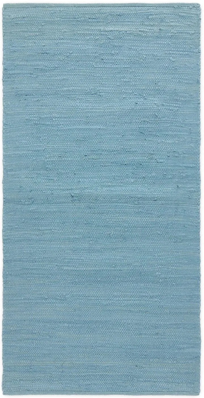 Rug Solid Cotton Carpet Eternity Blue, 60 X 90 Cm