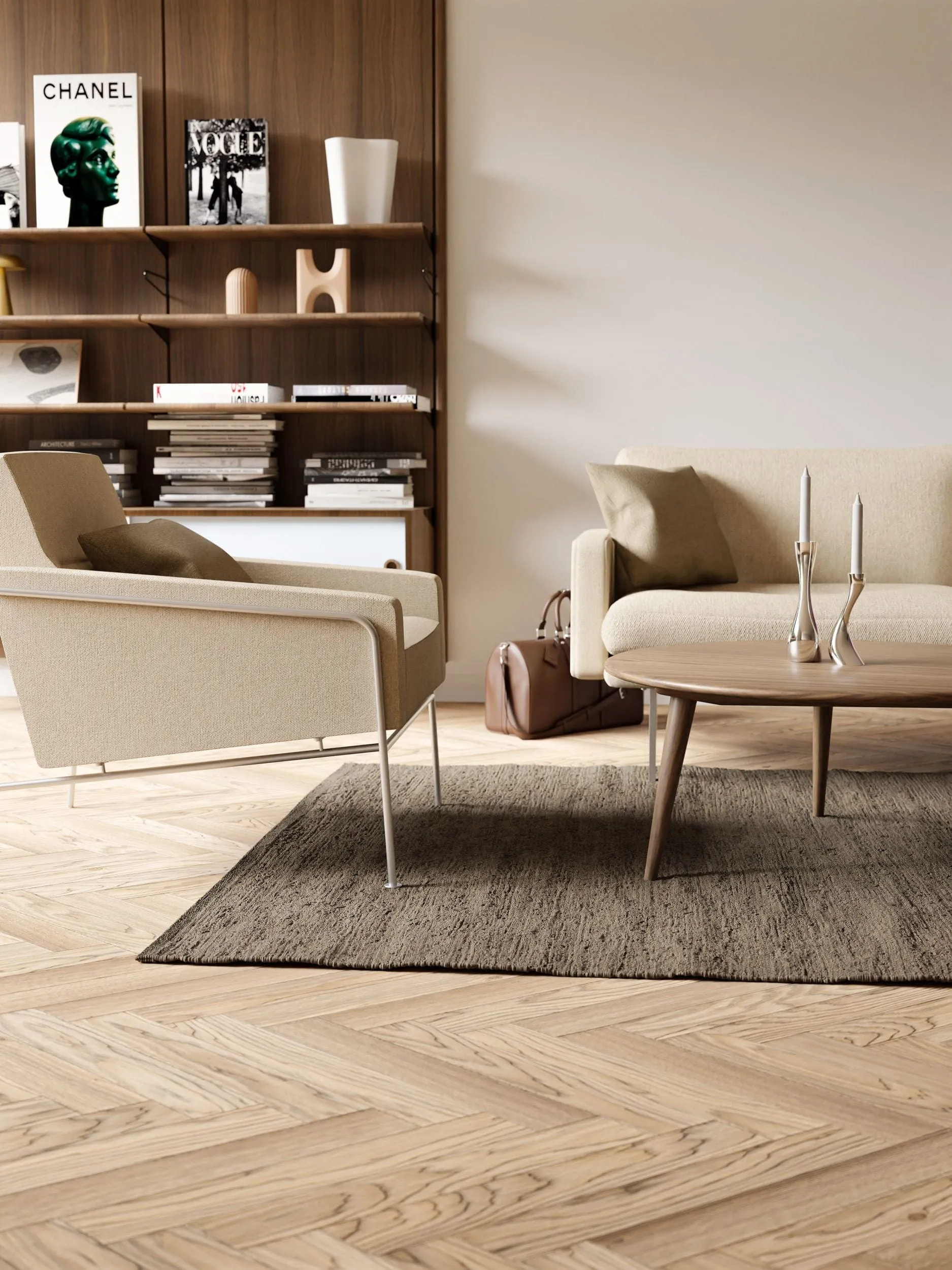 Rug Solid Cotton Rug 140 X 200 Cm, Cashmere