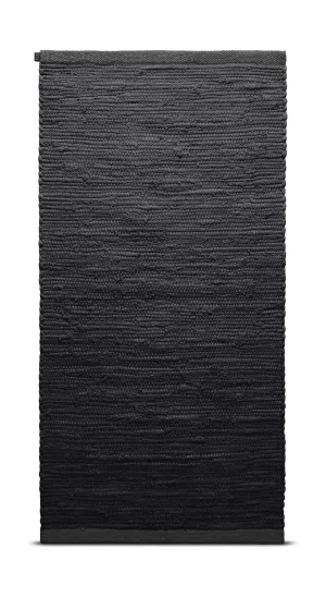 Rug Solid Cotton Rug 60 X 90 Cm, Charcoal