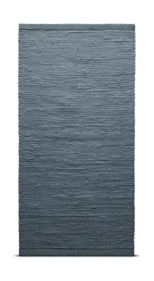 Rug Solid Cotton Rug 60 X 90 Cm, Steel Grey