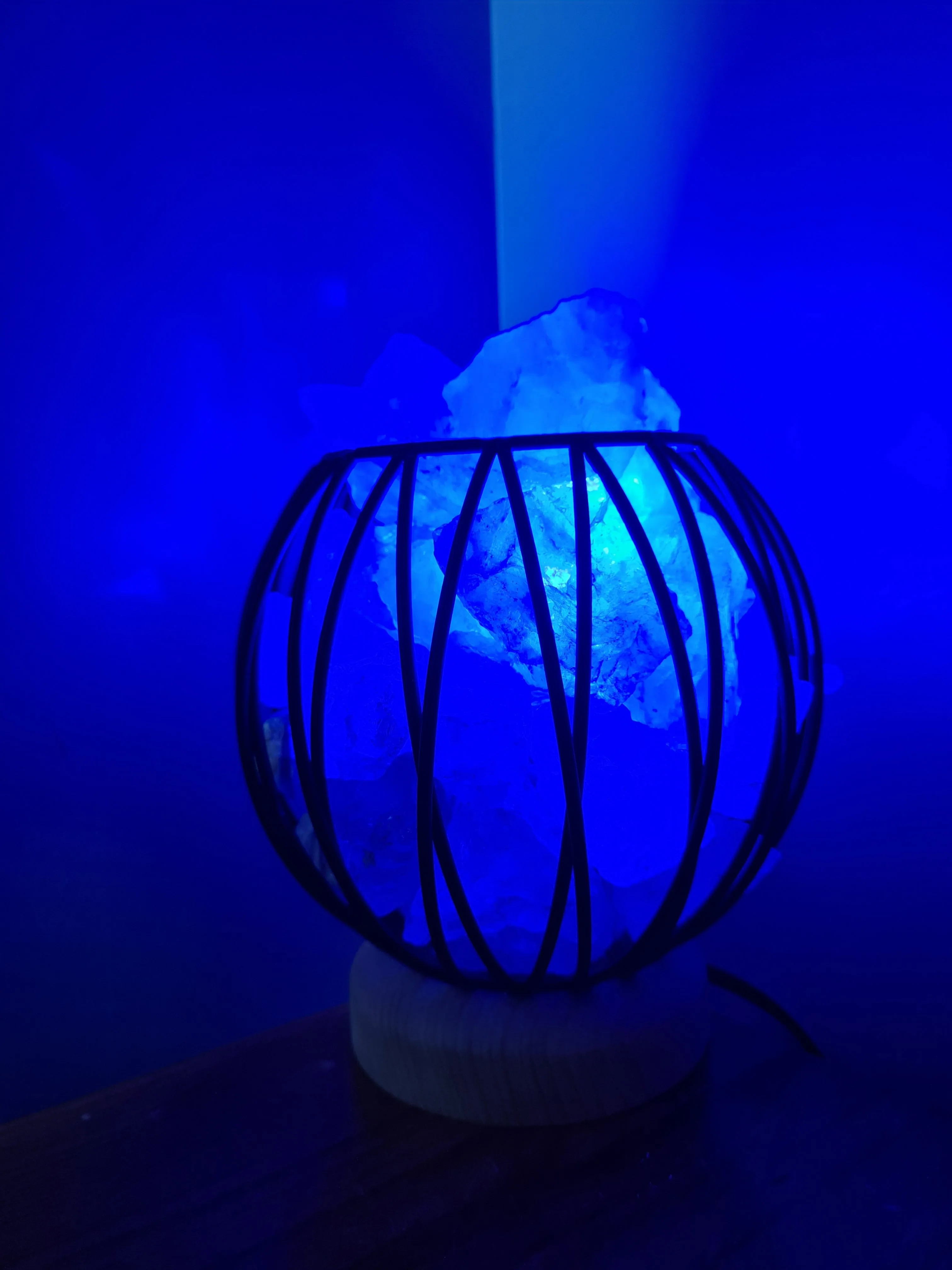 Sale💥COLOUR CHANGING CLEAR QUARTZ CRYSTAL  CAGE LAMP(deep soul cleanser)