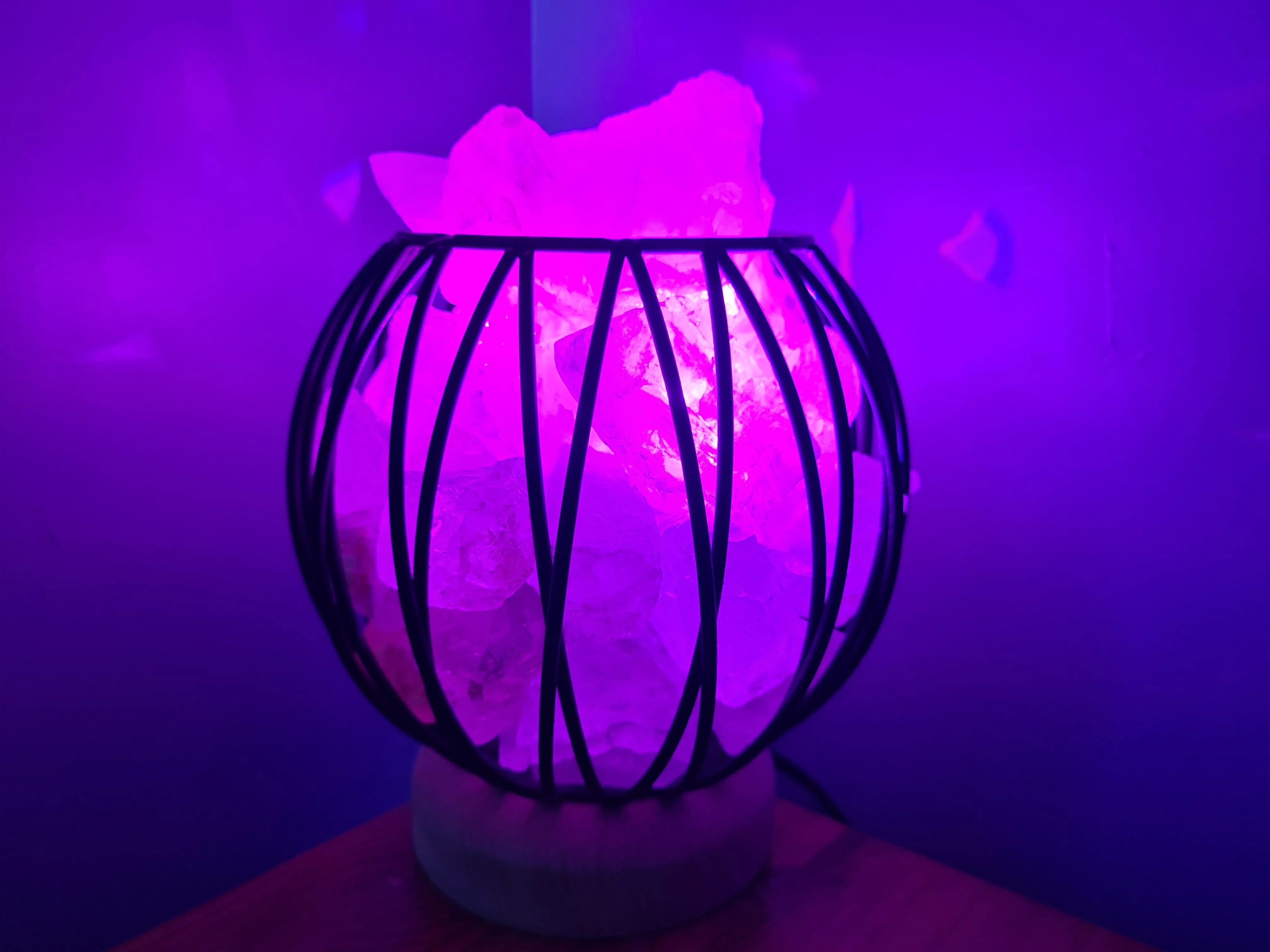 Sale💥COLOUR CHANGING CLEAR QUARTZ CRYSTAL  CAGE LAMP(deep soul cleanser)