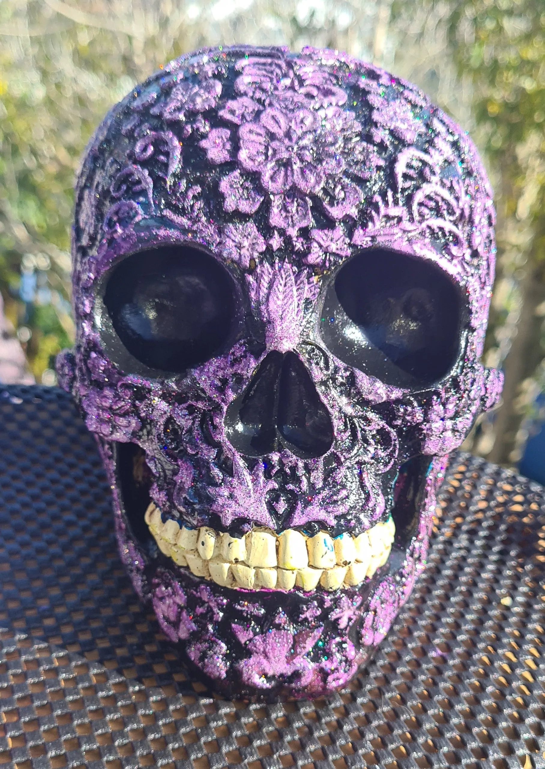 Sale💥FLOWER SKULL CANDY SKULLS-Hand painted by me