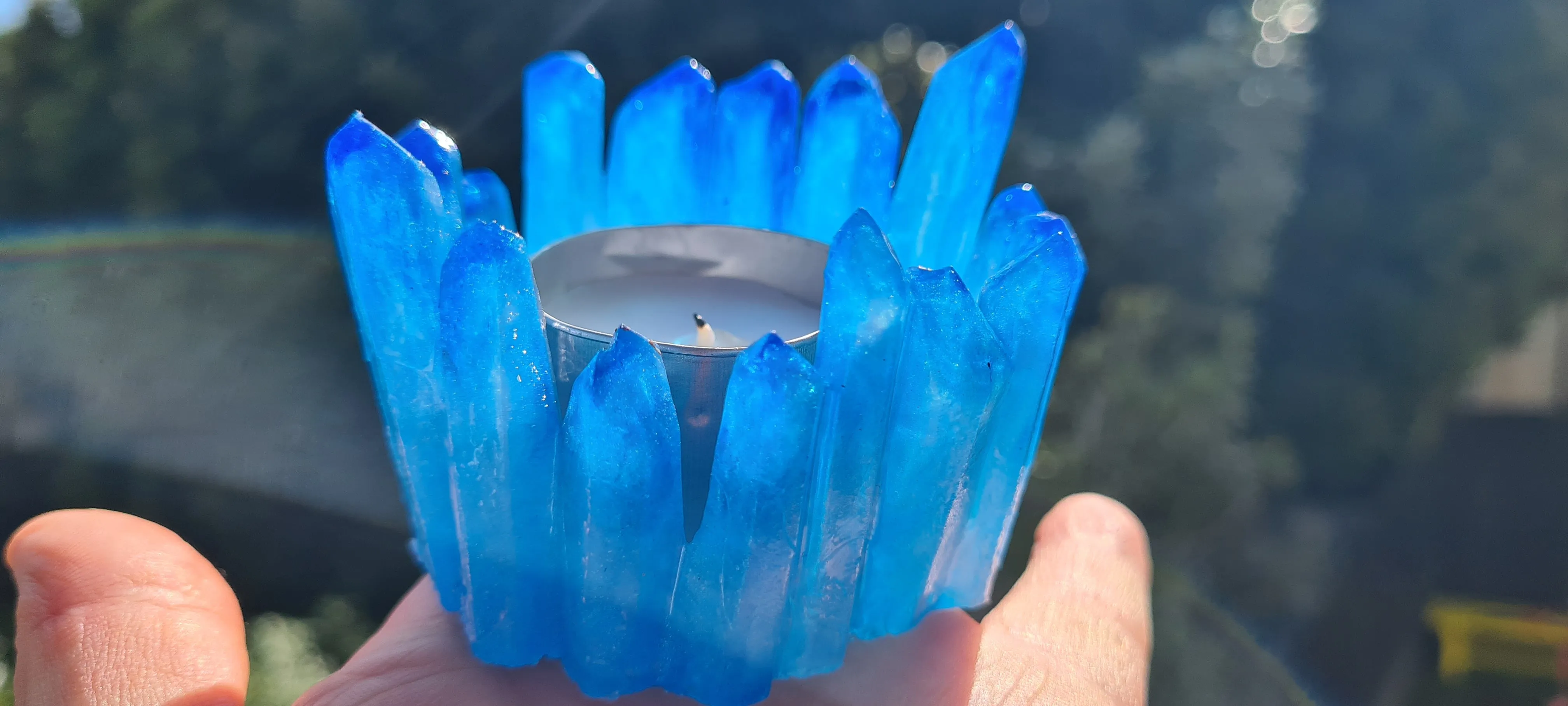 SALE🔥HANDMADE CRYSTAL LOOK T LIGHT HOLDERS-many colours to choose from