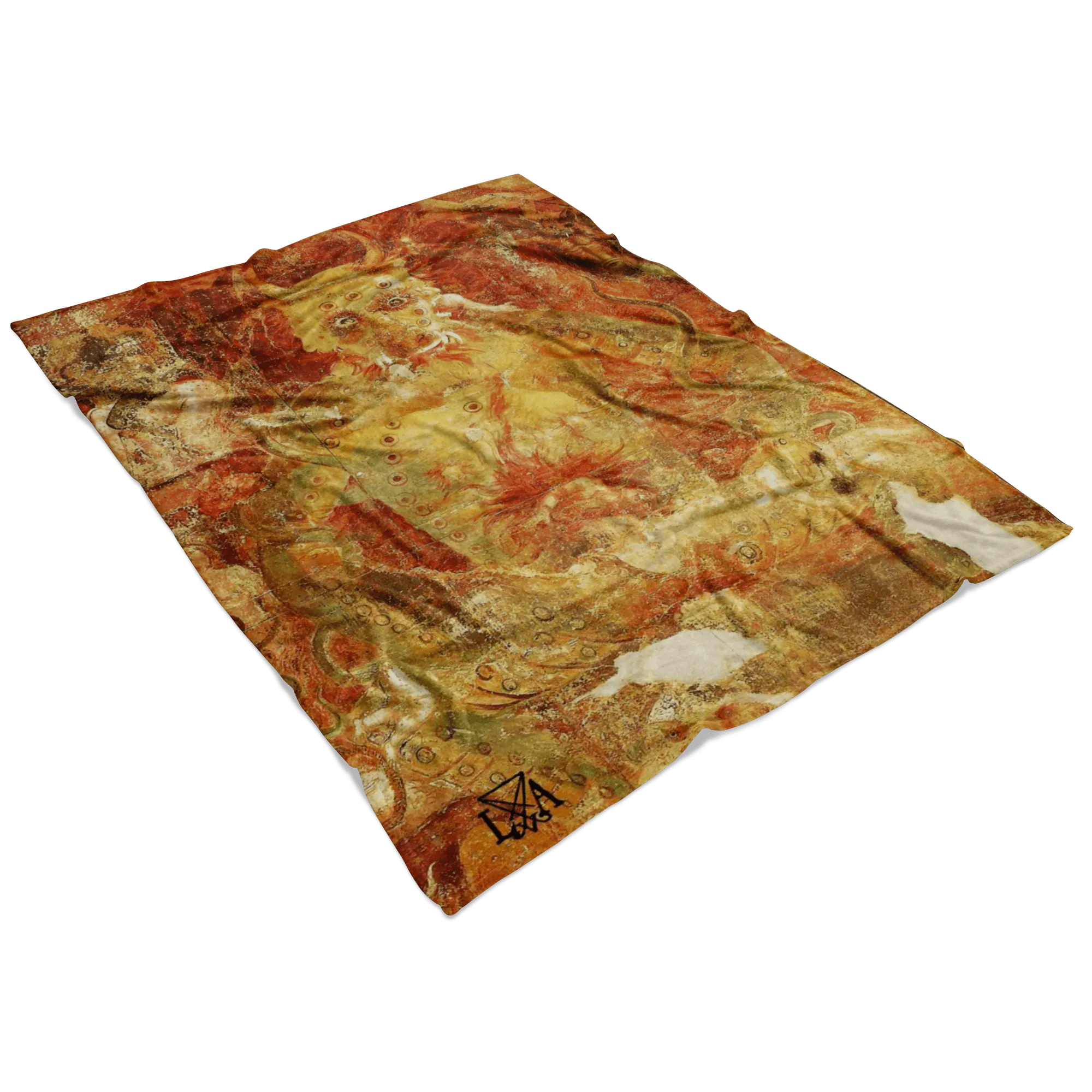 Satan in the Fiery Inferno of Hell Fleece Blanket