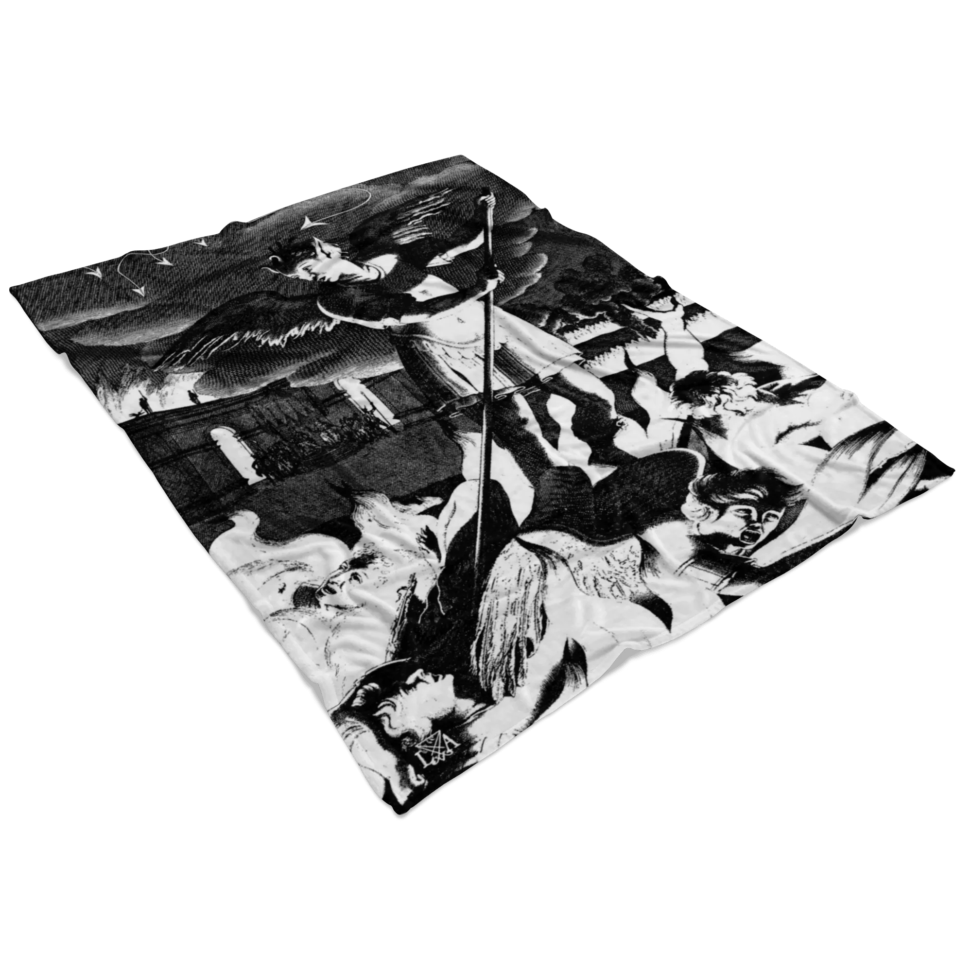 Satan Reigning in Hell Paradise Lost Fleece Blanket