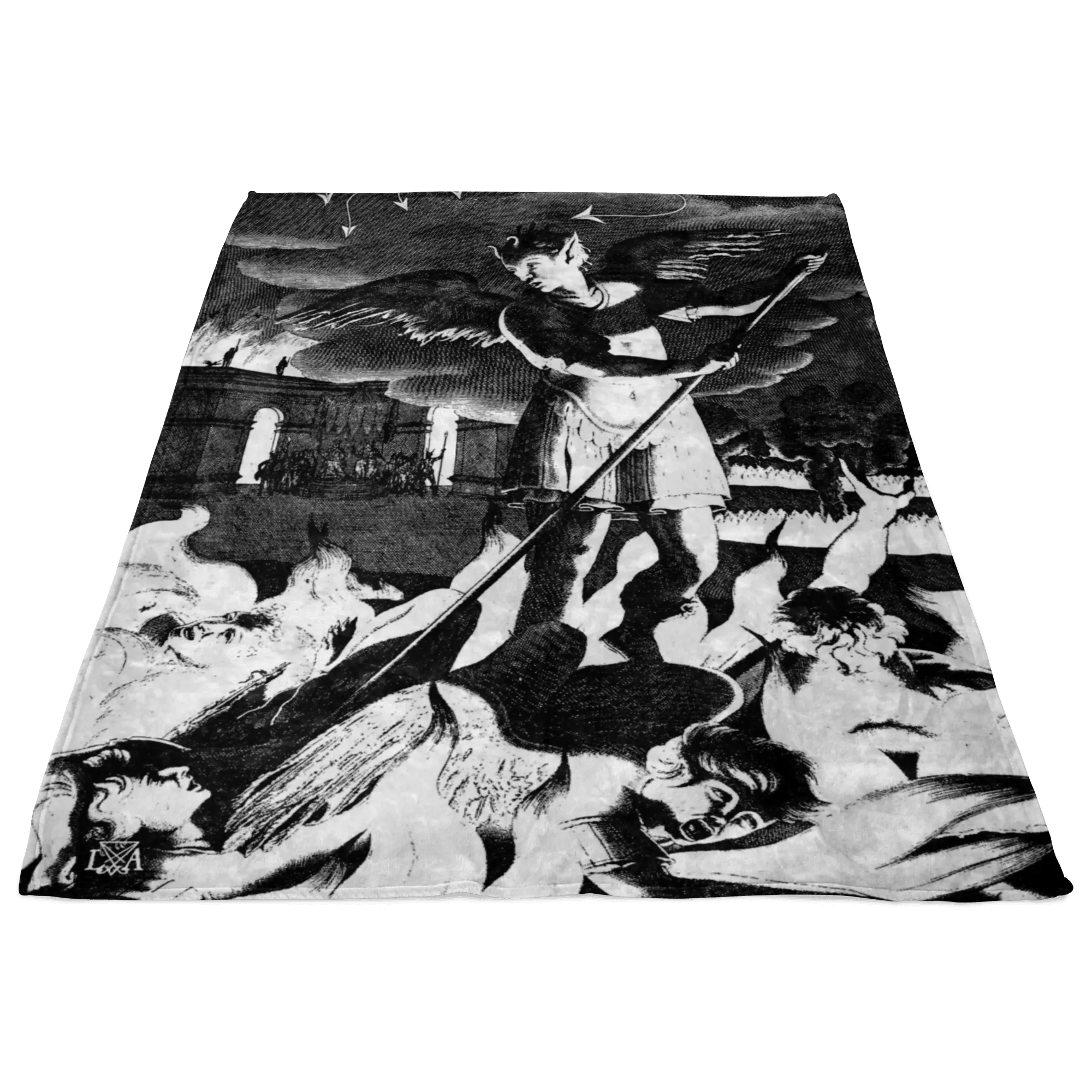 Satan Reigning in Hell Paradise Lost Fleece Blanket