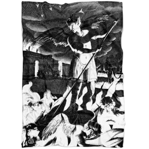 Satan Reigning in Hell Paradise Lost Fleece Blanket