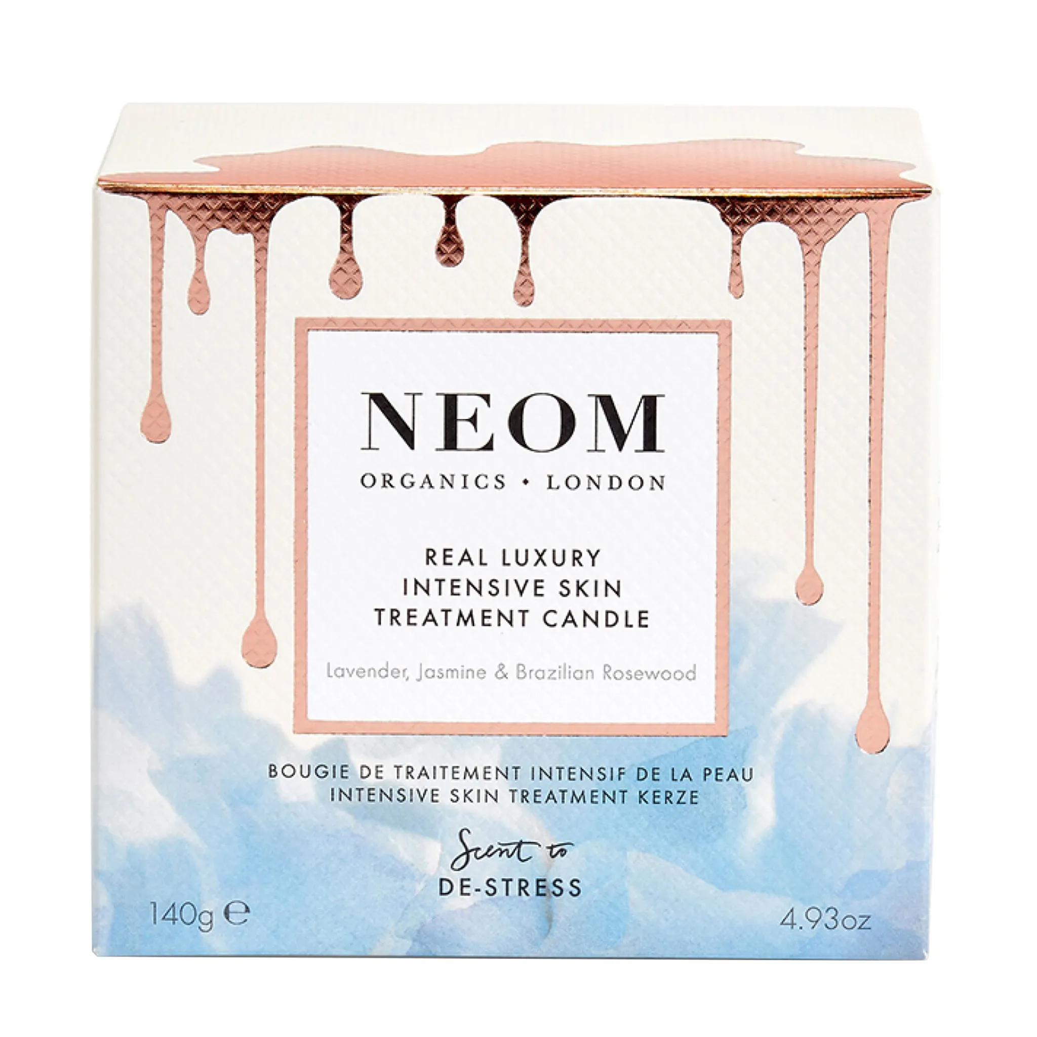 Scent to De-Stress Real Luxury Intensive Skin Treatment Candle | Lavender, Jasmine & Brazillian Rosewood | 140g
