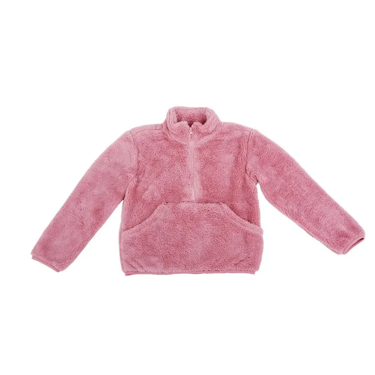 Sherpa Half Zip, Sunset, Size 8