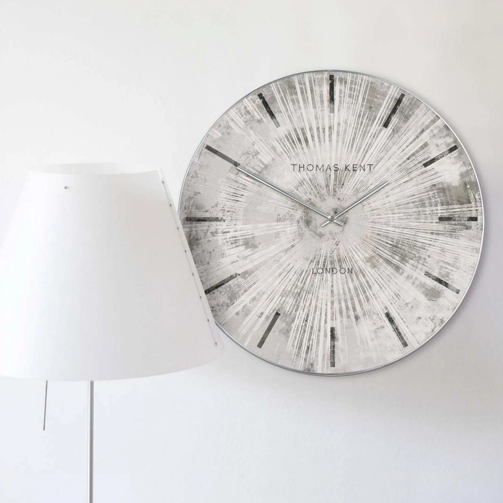 Silver Starburst Wall Clock | 20"