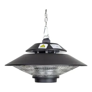 SIP Halogen Hanging Heater 230v Black Remote