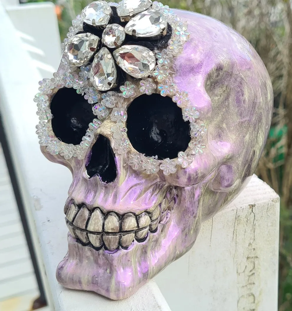 SKULL CANDY MARBLE FLOWER SKULL