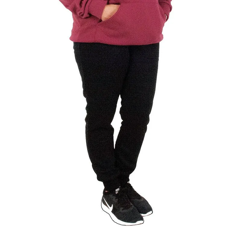 Slim Fleece Track Pant w/ Cuff Black XL
