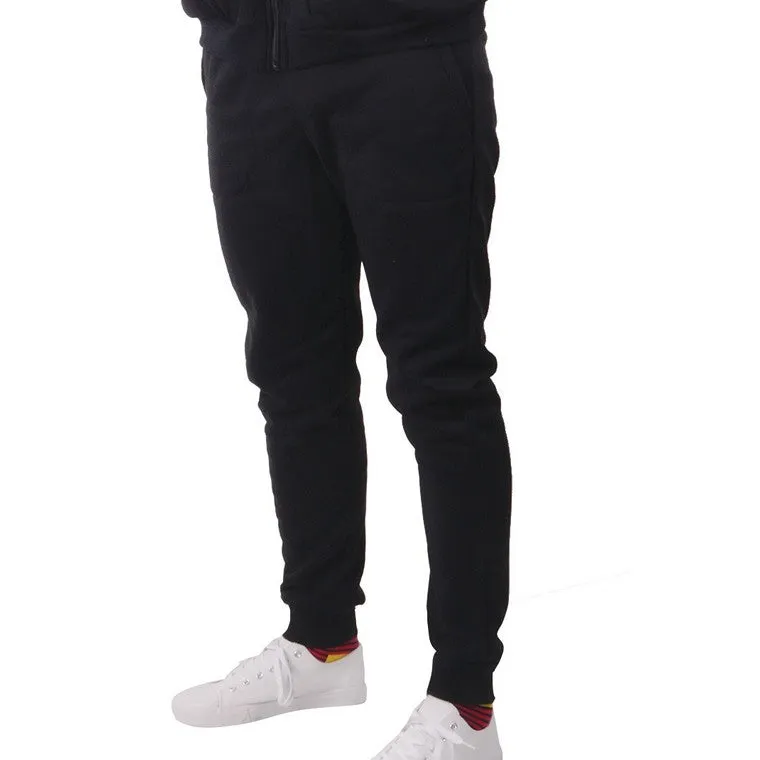 Slim Fleece Track Pant w/ Cuff Black XL