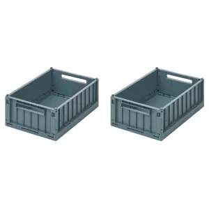 Small Weston Storage Box Set | Whale Blue | 2 Pack