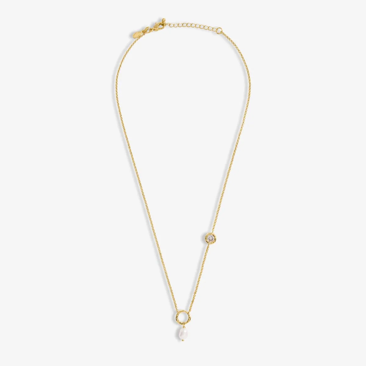 Solaria Baroque Pearl CZ Necklace | Gold Plated