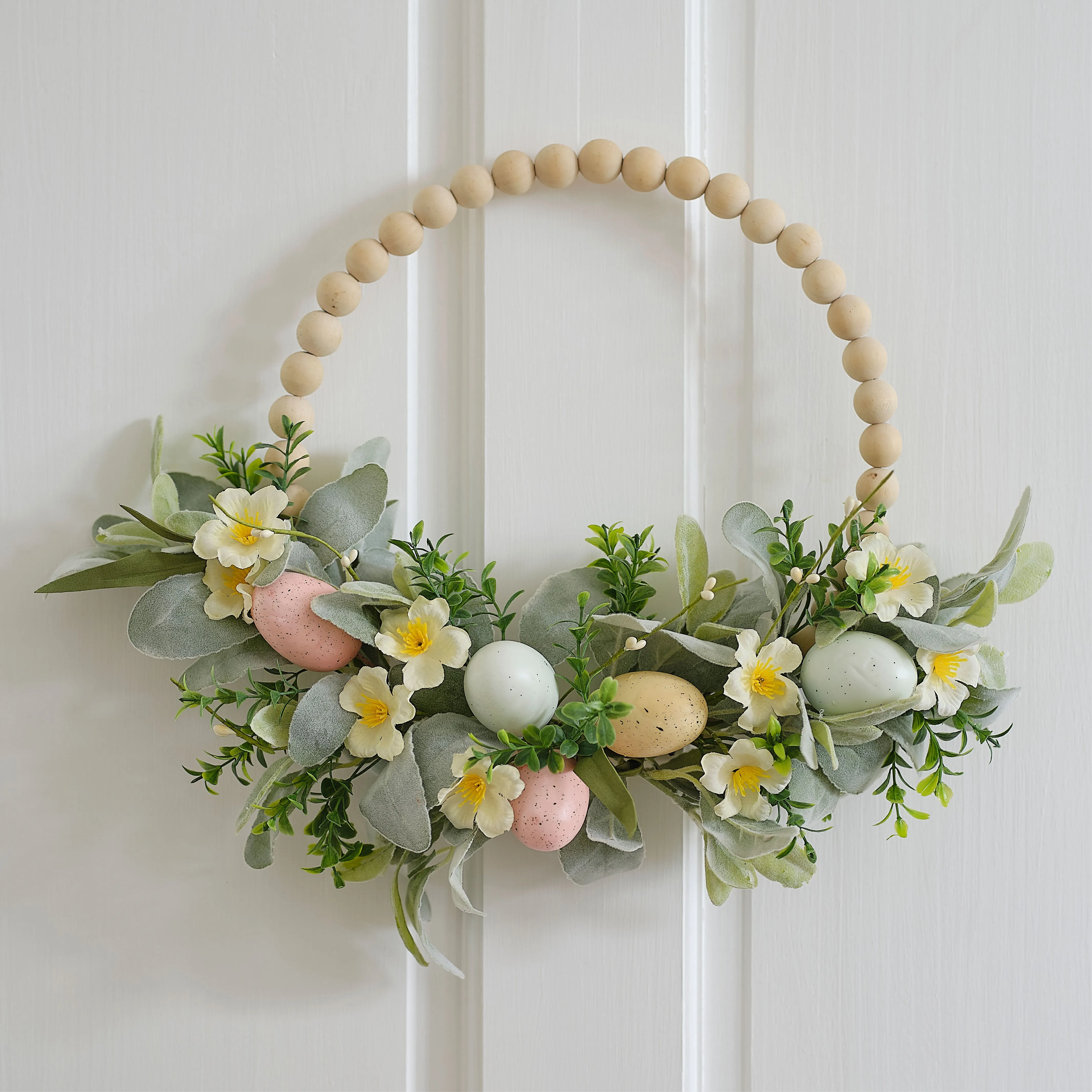 Spring Foliage Beaded Wreath