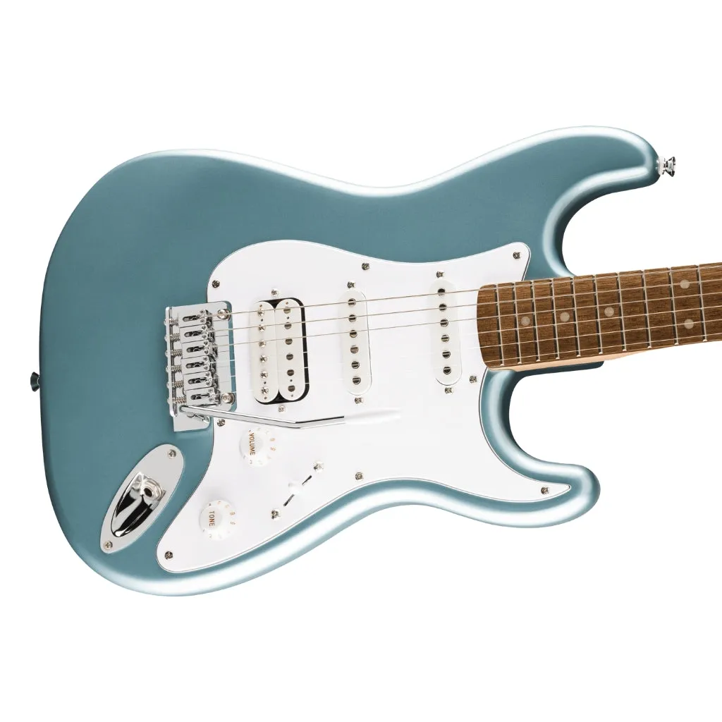 Squier Affinity Series Stratocaster Junior HSS Laurel Fingerboard with White Pickguard - Ice Blue Metallic
