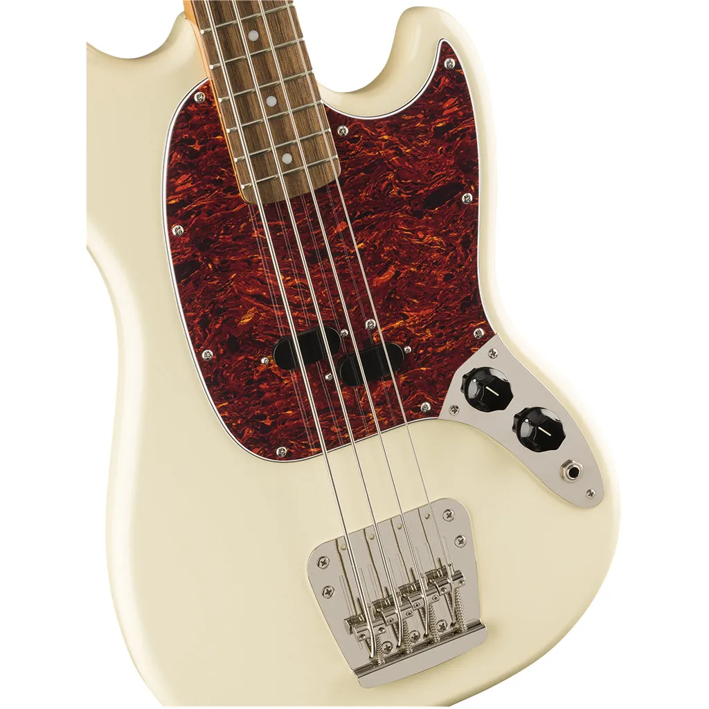 Squier Classic Vibe 60's Mustang Bass - Olympic White - Laurel