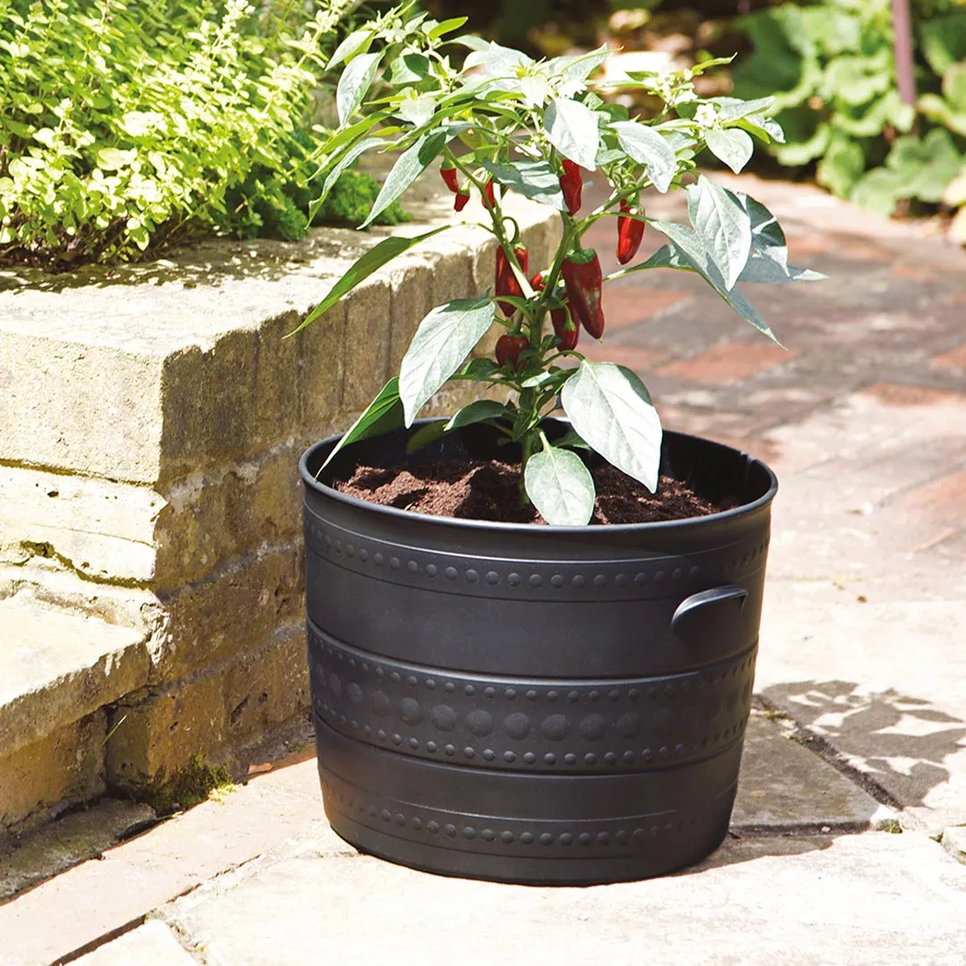 Stewart Smithy Patio Tub Gun Metal 35 x 27.3cm