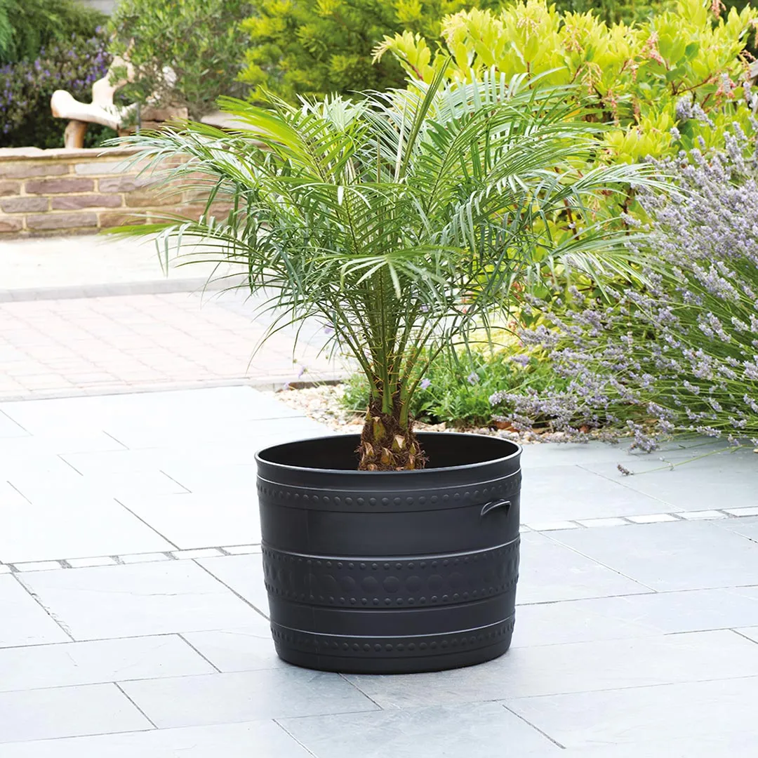 Stewart Smithy Patio Tub Gun Metal 35 x 27.3cm