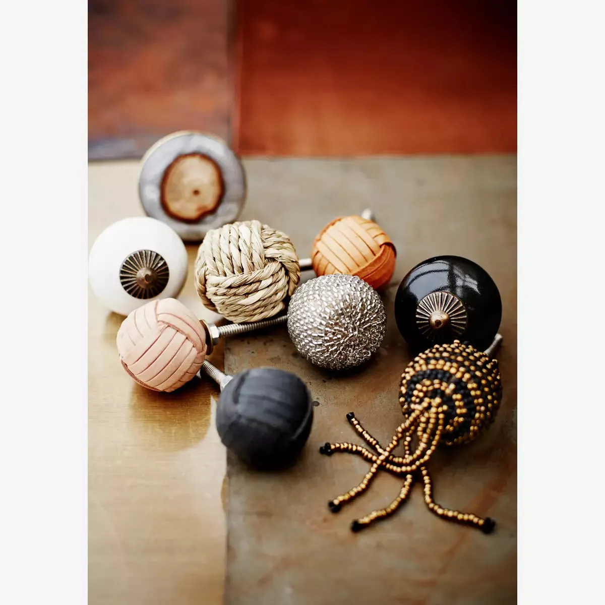 Stoneware Doorknob - Black