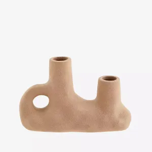 Stoneware Vase with Double Opening