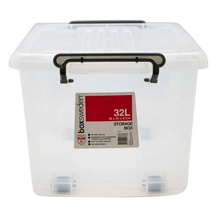 Storage Box, Heavy Duty, High Transparent, 32L