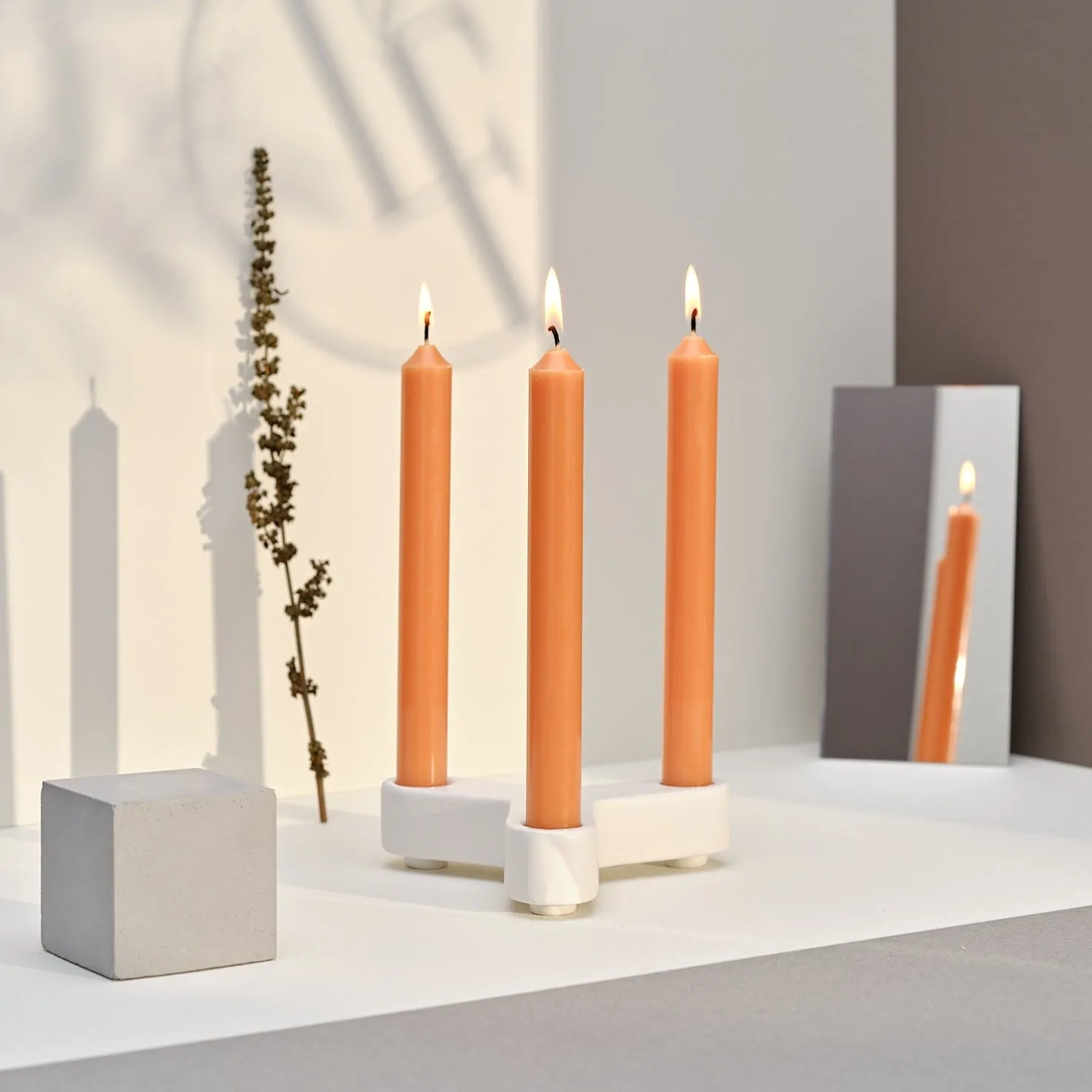 Straight Dinner Candle | Orange | 22cm