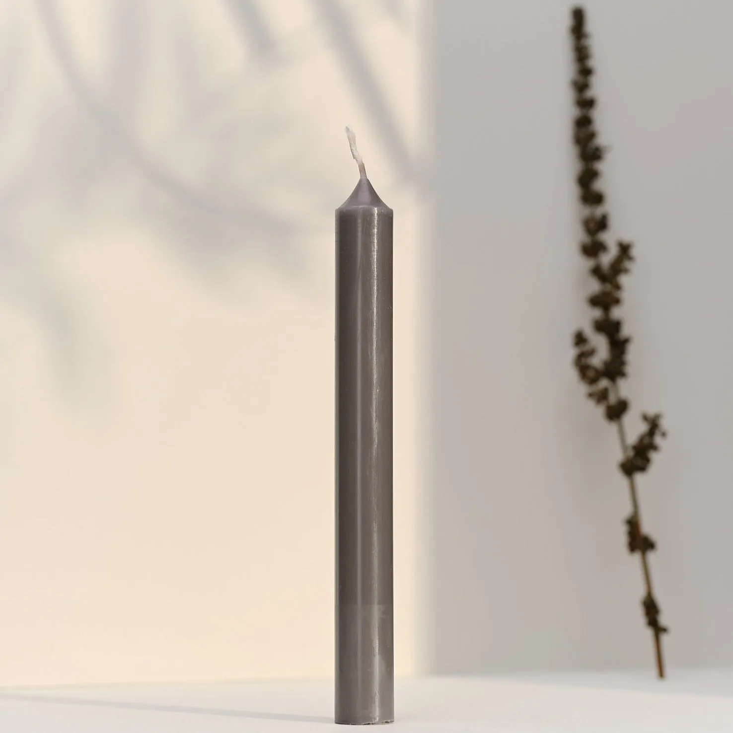 Straight Dinner Candle | Timeless Grey | 22cm