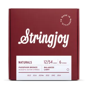 Stringjoy Naturals | Light Gauge (12-54) Phosphor Bronze Acoustic Guitar Strings
