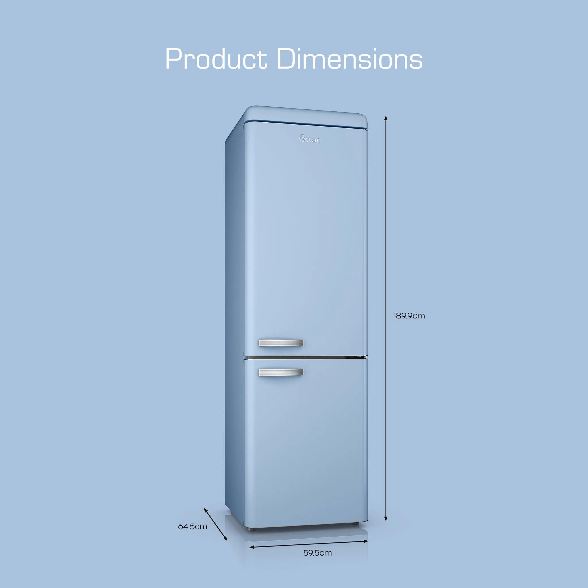 Swan SR11020BLNE fridge-freezer Freestanding 211 L E Blue