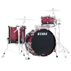 Tama WBS32RZS Starclassic Walnut/Birch 3-Piece Shell Pack with 22" Bass Drum - Molten Dark Raspberry Fade